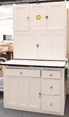 Lot 1261 - A 1950s Painted and Melamine Kitchen Storage...