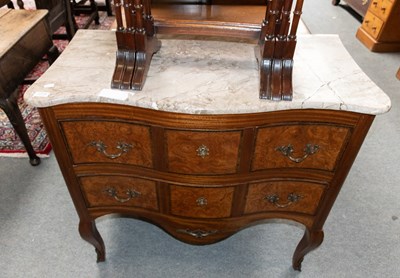 Lot 1318 - A Reproduction French Marble Topped Serpentine...