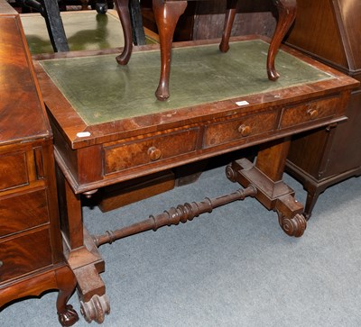 Lot 1302 - A William IV Green Leather Inset Mahogany...