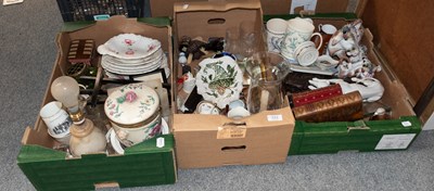 Lot 322 - Three Boxes of Ceramics, Glass and...