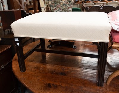 Lot 1313 - Mahogany Framed Footstool, 73cm by 53cm by 48cm
