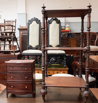 Lot 1321 - A Victorain Mahogany Two Tier Whatnot, 40cm...