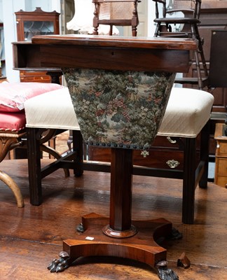 Lot 1322 - A Regency Rosewood Work Table on a octagonal...