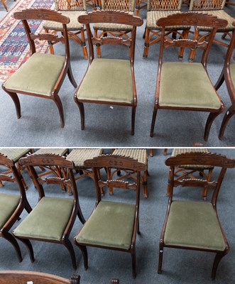Lot 1336 - A Set of Six 19th Century Carved Mahogany...