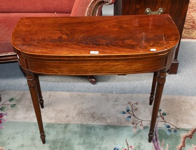 Lot 1348 - A George III Satinwood Banded Mahogany Fold...