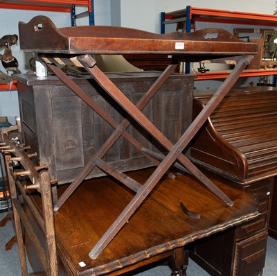 Lot 1372 - A Mahogany Butlers Tray on Stand, 83cm by 52cm...