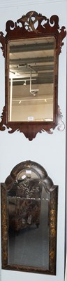 Lot 1394 - A 19th Century Japanned Mirror, 43cm by 85cm,...