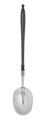 Lot 2074 - A German Silver and Wood Basting-Spoon