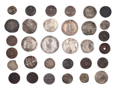 Lot 257 - Assorted 17th and 18th Century Dutch Coins,...
