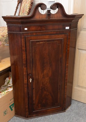 Lot 1110 - A George III Mahogany Hanging Corner Cupboard,...