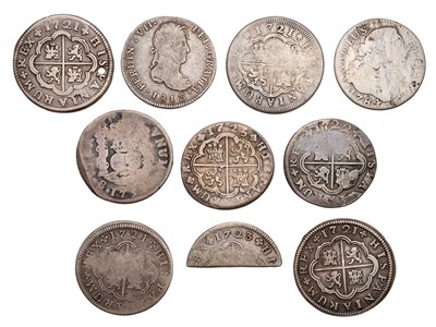 Lot 263 - Spanish Empire, Assorted 2 Reales Coins, 10 in...