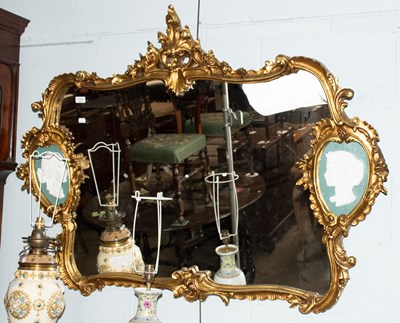 Lot 1223 - A Large Reproduction Gilt Frame Overmantle...