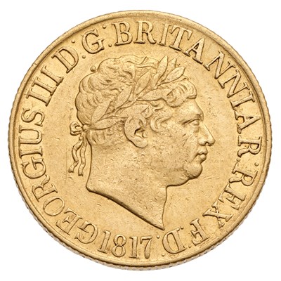 Lot 281 - George III, Sovereign 1817, (Marsh 1, S.3785),...