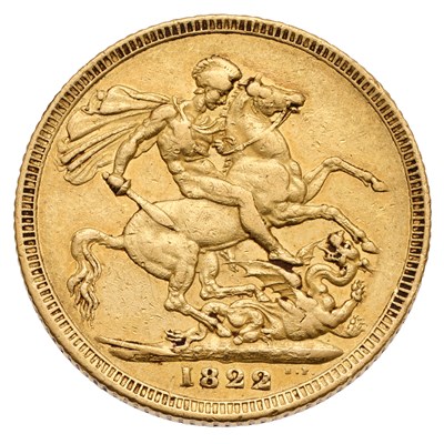Lot 286 - George IV, Sovereign 1822, (Marsh 6, S.3800),...