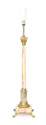 Lot 291 - An Alabaster and Gilt Metal Mounted Standard...