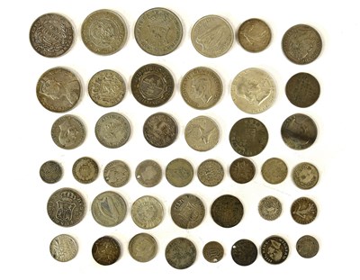 Lot 270 - Assorted World Silver Coins, 42 coins...
