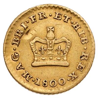 Lot 278 - George III, Third Guinea 1800, first laureate...