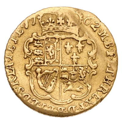 Lot 280 - George III, Quarter Guinea 1762, (Bull 886,...