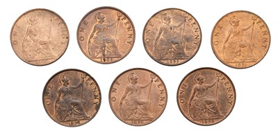 Lot 192 - High Grade Victoria 'Old Head' Pennies, 7...