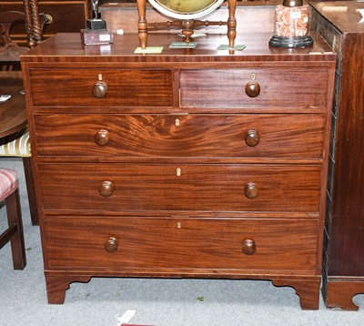 Lot 1325 - A George III Style Mahogany Chest of Drawers,...