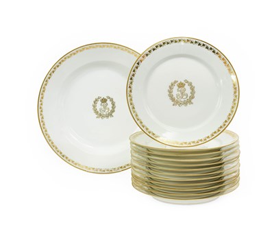Lot 53 - A Set of Twelve Paris Porcelain Plates, 19th...