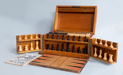 Lot 484 - An Oak Cased F H Ayres Games Compendium