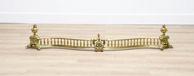 Lot 208 - A Late 19th Century Brass Serpentine-Shaped...