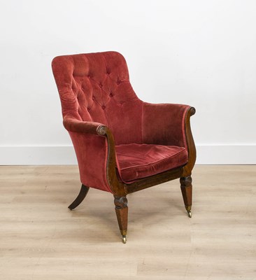 Lot 1054 - A Regency Mahogany-Framed Armchair, early 19th...