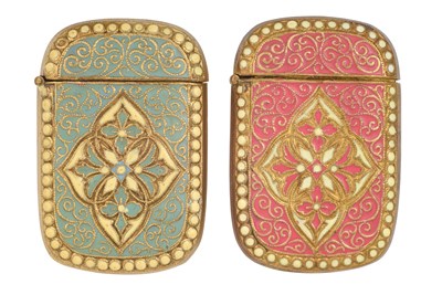 Lot 2114 - Two Continental Silver and Enamel Vesta-Cases