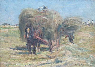 Lot 416 - James William Booth ARCA (1867-1953) Haymaking...