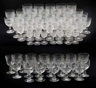 Lot 985 - A Part Suite of Table Glassware, 19th century,...