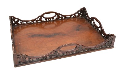 Lot 737 - A Victorian Carved Mahogany Tray, 2nd half...
