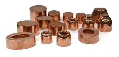 Lot 643 - Fifteen Various Victorian Copper Jelly and...