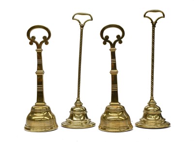 Lot 926 - A Pair of Brass and Cast Iron Doorstops, 19th...
