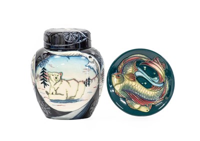Lot 530 - Modern Moorcroft Pottery Artic Tundra Pattern...