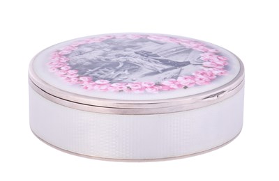 Lot 153 - A German Silver and Enamel Dressing-Table Box