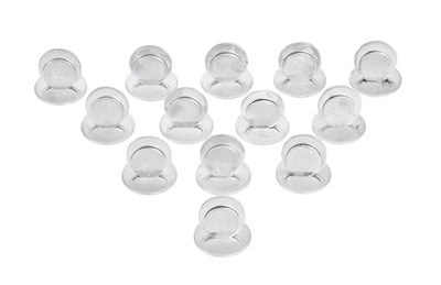 Lot 860 - A Set of Thirteen Elizabeth II Silver Place-Card Holders
