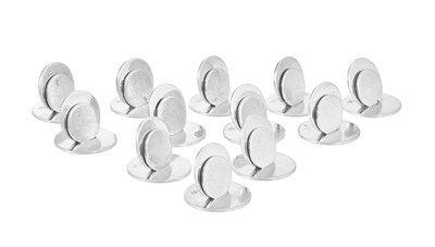 Lot 861 - A Set of Twelve Elizabeth II Silver Place-Card Holders
