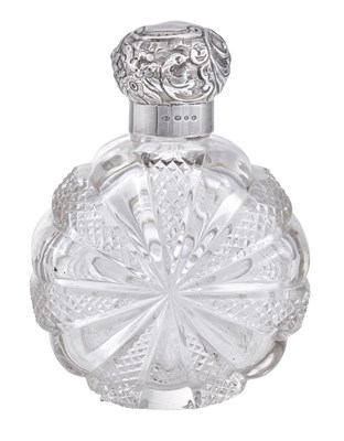 Lot 201 - A Victorian Silver-Mounted Cut-Glass Scent-Bottle
