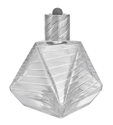 Lot 215 - A Continental Silver-Mounted Cut-Glass Scent-Bottle