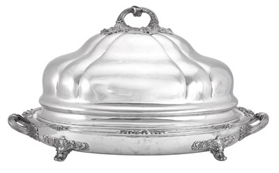 Lot 1011 - An Indian Silver Venison-Dish and Cover