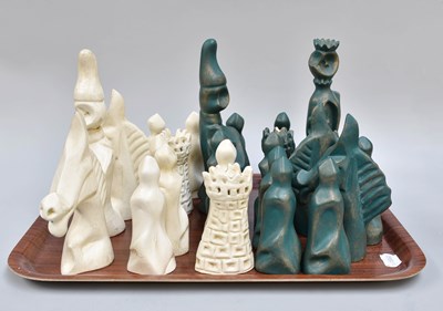 Lot 242 - A Mid-Century Ceramic Chess Set