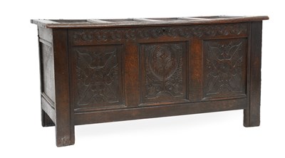 Lot 491 - A Charles II Joined Oak Chest, 3rd quarter...