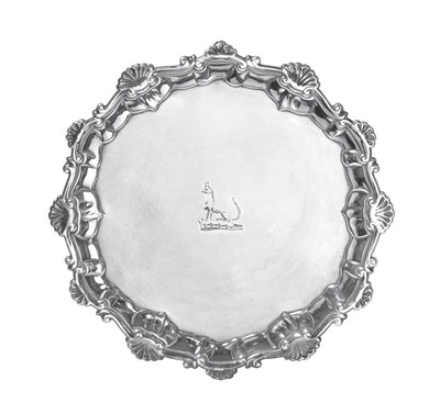 Lot 2414 - A George II Silver Waiter