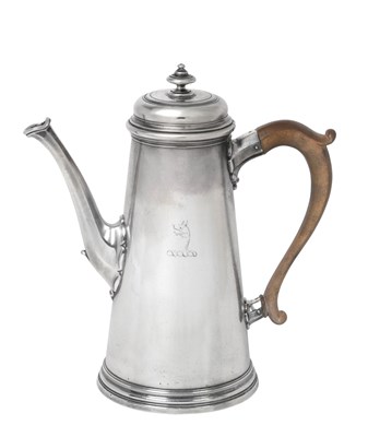 Lot 2401 - A George II Silver Coffee-Pot