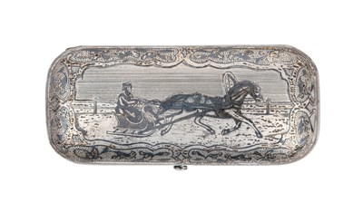Lot 2512 - A Russian Silver and Niello Cigarette-Case