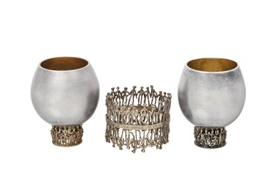 Lot 2582 - Two Elizabeth II Parcel-Gilt Silver Cups
