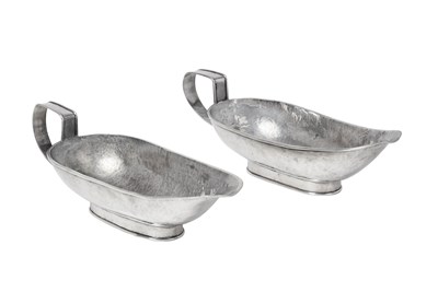 Lot 2574 - A Pair of Silver Sauceboats