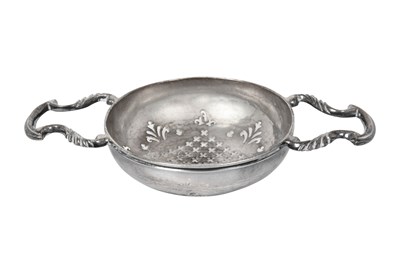 Lot 2407 - A George II Silver Lemon or Orange-Strainer