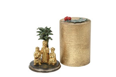 Lot 2583 - An Elizabeth II Parcel-Gilt Silver and Enamel Novelty Present